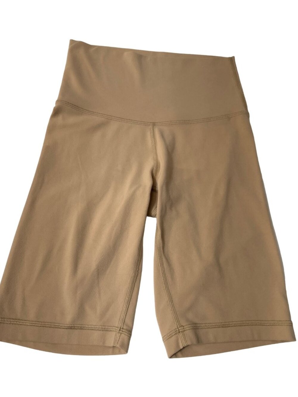 TNA Aritzia High Waist Biker Shorts Nylon Tan 9” Inch Size XS Athletic Biking - Picture 9 of 10